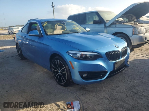 2020 BMW 2 Series 230i with VIN WBA2J1C0XL7D77583, listed as a Copart auction lot 74302244 with 0 mi miles and Non Repairable. Bid and sale history available at carsss.com. Image 4.