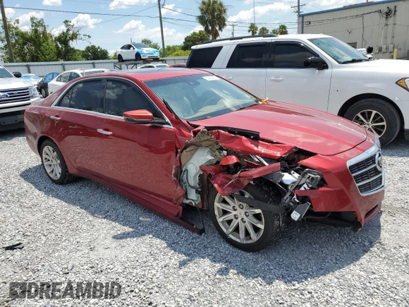 2014 Cadillac CTS Luxury AWD with VIN 1G6AX5SX3E0196520, listed as a Copart auction lot 62265475 with 108,741 mi miles and Salvage title. Bid and sale history available at DreamBid. Image 4.