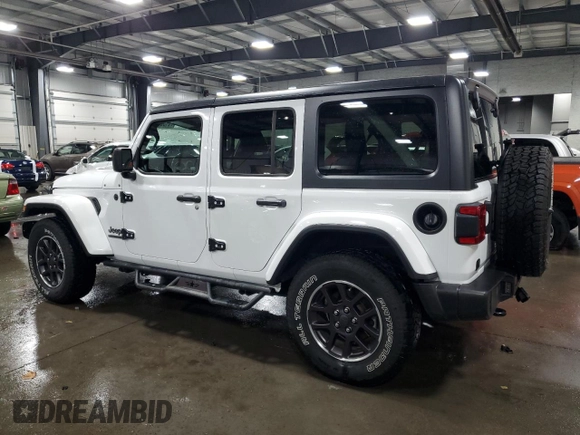 2021 Jeep Wrangler Unlimited Sport Altitude with VIN 1C4HJXDG1MW607186, listed as a Copart auction lot 76136914 with 37,242 mi miles and Salvage Title. Bid and sale history available at carsss.com. Image 2.