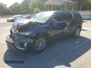 2023 Chevrolet Traverse LT Cloth z VIN 1GNERGKW6PJ279388, wystawiony jako Copart lot #52781785 z przebiegiem Nie podano mil oraz Szkoda całkowita • Salvage title. Historia ofert i sprzedaży dostępna na DreamBid. Obrazek 1.