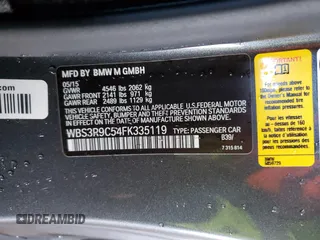 2015 BMW M4 with VIN WBS3R9C54FK335119, listed as a Copart auction lot 42120434 with 57,384 mi miles. Bid and sale history available at carsss.com. Image 13.