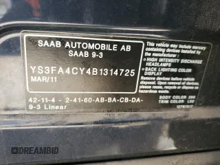 2011 Saab 9-3 z VIN YS3FA4CY4B1314725, wystawiony jako Copart lot #75767224 z przebiegiem 105 763 mil mil oraz Czysty tytuł • Clean title. Historia ofert i sprzedaży dostępna na DreamBid. Obrazek 12.
