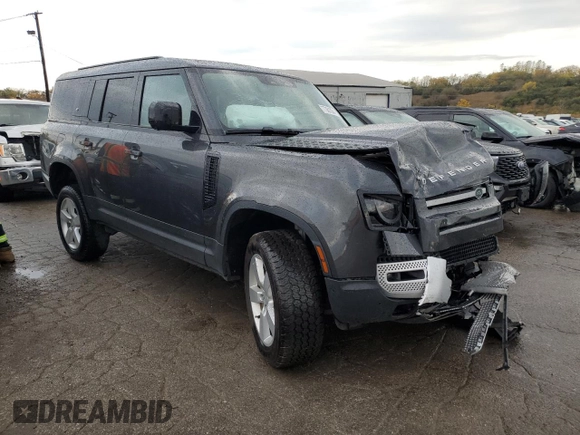 2023 Land Rover Defender with VIN SALEVFEU1P2142841, listed as a Copart auction lot 77387354 with 21,441 mi miles and Salvage title. Bid and sale history available at DreamBid. Image 4.