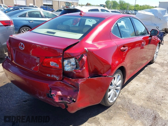 2007 Lexus IS with VIN JTHBK262375027213, listed as a IAAI auction lot 42049349 with 247,534 mi miles. Bid and sale history available at carsss.com. Image 4.