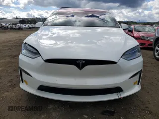 2022 Tesla Model X with VIN 7SAXCAE59NF358337, listed as a Copart auction lot 48262775 with Not Provided miles and Salvage Title. Bid and sale history available at DreamBid. Image 5.