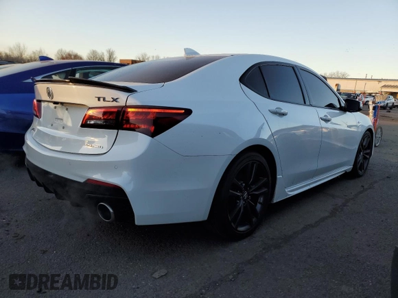 2020 Acura TLX w/A-Spec Pkg with VIN 19UUB3F67LA003373, listed as a Copart auction lot 86841414 with 51,041 mi miles and Salvage Title. Bid and sale history available at carsss.com. Image 3.