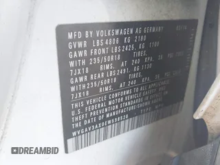 2014 Volkswagen Tiguan SE с VIN WVGAV3AX0EW598528, выставлен на аукционе IAAI как лот 42453851 с пробегом 141 869 миль миль и . История ставок и продаж доступна на DreamBid. Изображение 9.