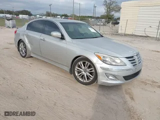2012 Hyundai Genesis 3.8L with VIN KMHGC4DD9CU182154, listed as a IAAI auction lot 41605625 with 193,238 mi miles. Bid and sale history available at carsss.com. Image 1.