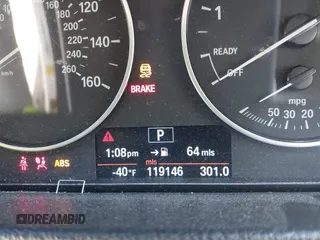2013 BMW 3 Series 320i with VIN WBA3B1C56DF462549, listed as a IAAI auction lot 41411287 with 119,146 mi miles. Bid and sale history available at carsss.com. Image 15.