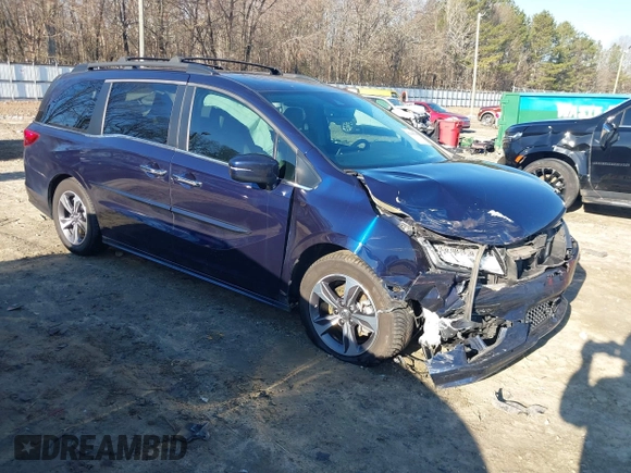 2020 Honda Odyssey Touring with VIN 5FNRL6H89LB015744, listed as a IAAI auction lot 41495735 with 106,440 mi miles and . Bid and sale history available at DreamBid. Image 1.