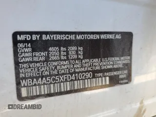 2015 BMW 4 Series 428i with VIN WBA4A5C5XFD410290, listed as a Copart auction lot 49067335 with 165,283 mi miles and Clean Title. Bid and sale history available at DreamBid. Image 12.
