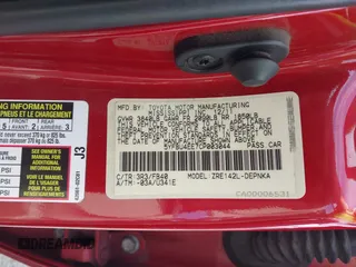 2012 Toyota Corolla L with VIN 5YFBU4EE7CP003044, listed as a IAAI auction lot 42044928 with 256,796 mi miles. Bid and sale history available at carsss.com. Image 9.