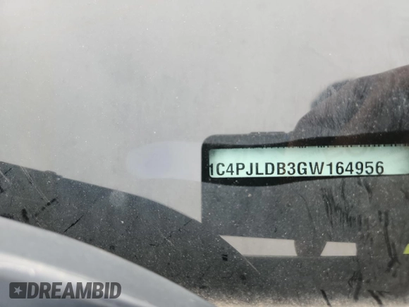 2016 Jeep Cherokee Limited with VIN 1C4PJLDB3GW164956, listed as a Copart auction lot 60465625 with Not provided miles and Clean title. Bid and sale history available at DreamBid. Image 12.