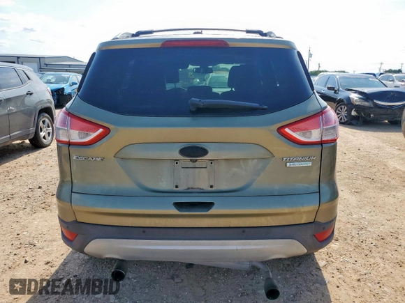 2013 Ford Escape Titanium with VIN 1FMCU0J90DUB95476, listed as a Copart auction lot 58769105 with 96,638 mi miles and Salvage title. Bid and sale history available at DreamBid. Image 6.