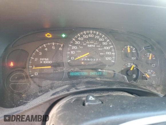 2006 Chevrolet Silverado 1500 LT2 with VIN 1GCEK19B96Z250917, listed as a Copart auction lot 52997975 with 247,189 mi miles and Salvage Title. Bid and sale history available at DreamBid. Image 9.