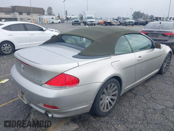 2005 BMW 6 Series 645Ci with VIN WBAEK73495B324371, listed as a IAAI auction lot 41496290 with 109,251 mi miles. Bid and sale history available at carsss.com. Image 4.