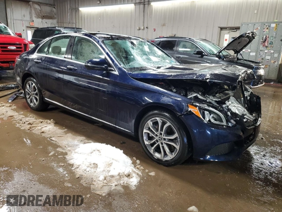 2017 Mercedes-Benz C 300 with VIN 55SWF4KB8HU213384, listed as a Copart auction lot 49886835 with 53,566 mi miles and Salvage Title. Bid and sale history available at carsss.com. Image 4.