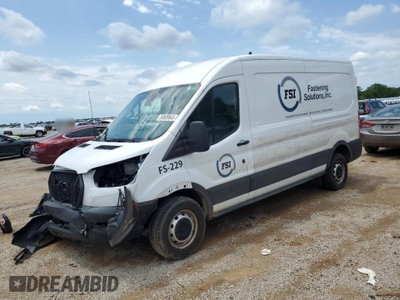 2023 Ford Transit Cargo с VIN 1FTBW9C89PKB88609, выставлен на аукционе Copart как лот 54909845 с пробегом 25 083 миль миль и Списание • Salvage title. История ставок и продаж доступна на DreamBid. Изображение 1.