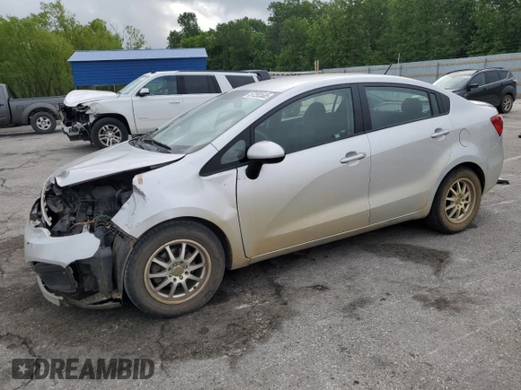 2013 Kia Rio LX z VIN KNADM4A35D6280066, wystawiony jako Copart lot #57293585 z przebiegiem 129 281 mil mil oraz Szkoda całkowita • Salvage title. Historia ofert i sprzedaży dostępna na DreamBid. Obrazek 1.