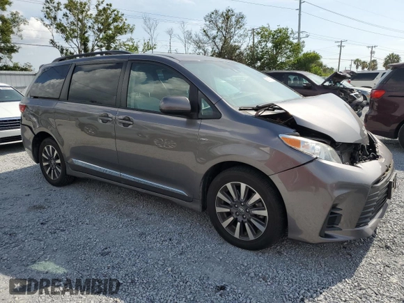 2020 Toyota Sienna LE with VIN 5TDJZ3DC5LS241702, listed as a Copart auction lot 59013815 with 49,087 mi miles and Salvage title. Bid and sale history available at DreamBid. Image 4.