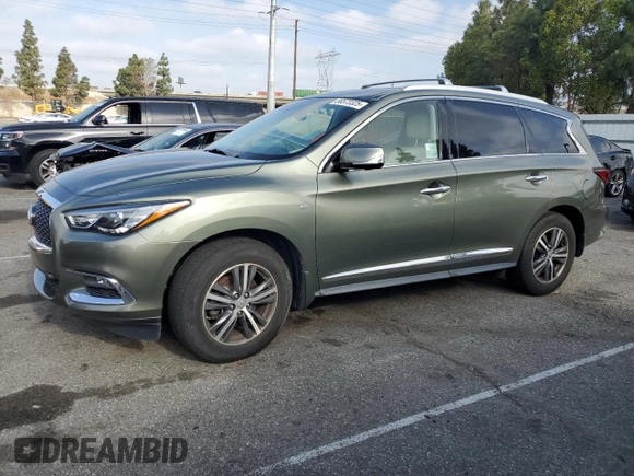 2017 Infiniti QX60 with VIN 5N1DL0MM6HC515158, listed as a Copart auction lot 56573325 with 107,132 mi miles and Clean Title. Bid and sale history available at DreamBid. Image 1.