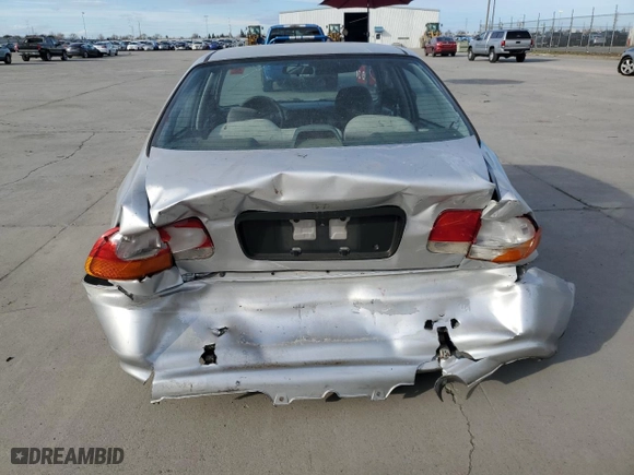1998 Honda Civic LX with VIN 2HGEJ6674WH500842, listed as a Copart auction lot 46296575 with 261,576 mi miles and Salvage Title. Bid and sale history available at carsss.com. Image 6.