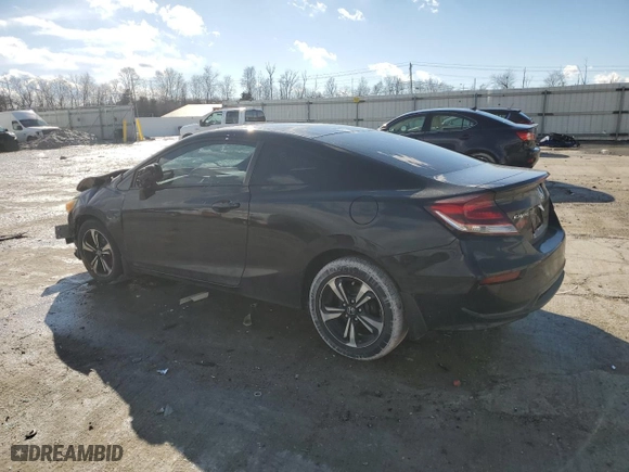 2014 Honda Civic Coupe EX with VIN 2HGFG3B8XEH506675, listed as a Copart auction lot 43583045 with 0 mi miles and Salvage Title. Bid and sale history available at carsss.com. Image 2.