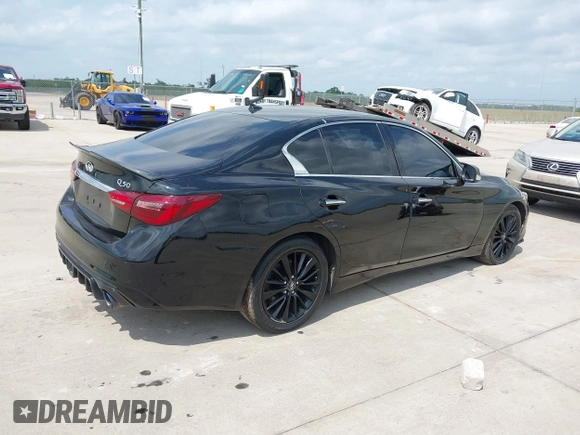 2019 Infiniti Q50 3.0t Signature Edition with VIN JN1EV7AP6KM513666, listed as a IAAI auction lot 42147392 with 99,798 mi miles. Bid and sale history available at carsss.com. Image 4.