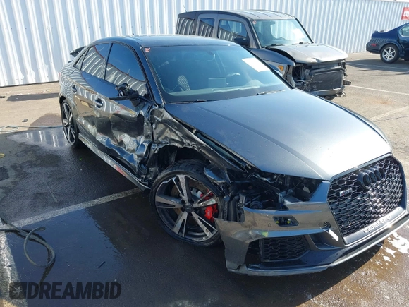 2019 Audi RS 3 with VIN WUABWGFF4KA906650, listed as a IAAI auction lot 42163296 with 36,235 mi miles and . Bid and sale history available at DreamBid. Image 6.