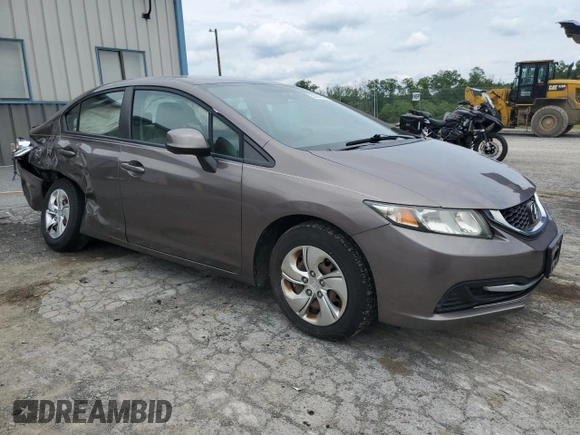 2013 Honda Civic LX z VIN 19XFB2F54DE292297, wystawiony jako Copart lot #58866645 z przebiegiem 118 321 mil mil oraz Szkoda całkowita • Salvage title. Historia ofert i sprzedaży dostępna na DreamBid. Obrazek 4.