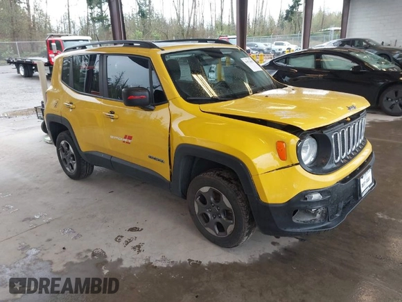 2017 Jeep Renegade Sport with VIN ZACCJBAB2HPF30093, listed as a IAAI auction lot 41974001 with 116,855 mi miles and . Bid and sale history available at carsss.com. Image 1.