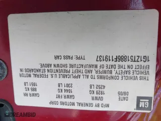 2006 Chevrolet Malibu LT w/2LT with VIN 1G1ZT51886F119137, listed as a IAAI auction lot 41687475 with 205,239 mi miles. Bid and sale history available at carsss.com. Image 9.