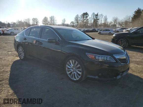 2014 Acura RLX Advance with VIN JH4KC1F95EC003685, listed as a Copart auction lot 46854265 with 145,250 mi miles and Salvage Title. Bid and sale history available at DreamBid. Image 4.