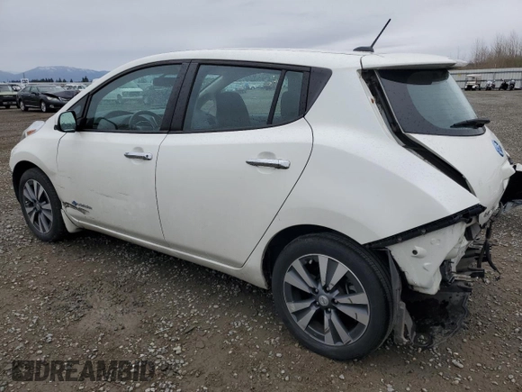 2015 Nissan LEAF SV with VIN 1N4AZ0CP2FC318640, listed as a Copart auction lot 47605593 with 48,523 mi miles. Bid and sale history available at carsss.com. Image 2.