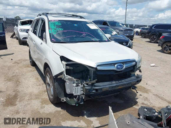 2015 Subaru Forester Touring with VIN JF2SJAWC0FH806493, listed as a IAAI auction lot 42355867 with 128,937 mi miles and . Bid and sale history available at DreamBid. Image 1.