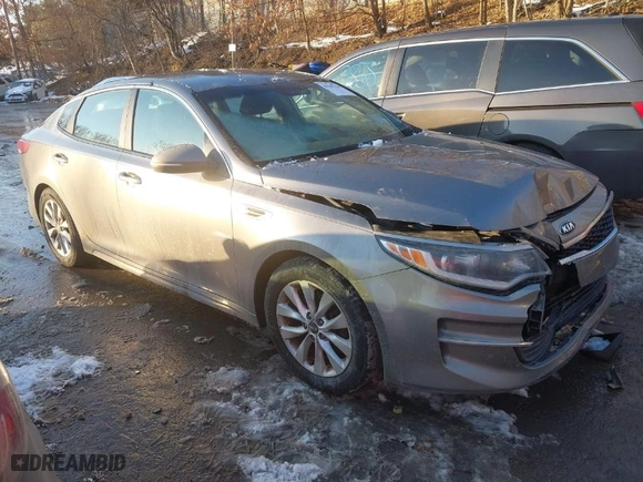 2016 Kia Optima LX with VIN 5XXGT4L39GG014281, listed as a IAAI auction lot 41367750 with 102,683 mi miles. Bid and sale history available at carsss.com. Image 1.
