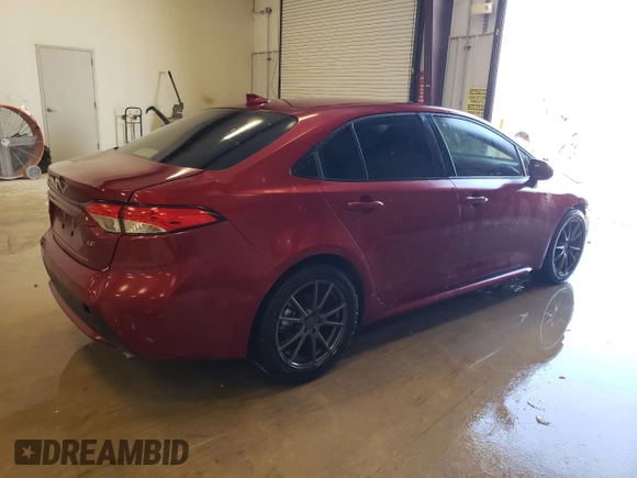 2022 Toyota Corolla LE with VIN JTDEPMAE9NJ201982, listed as a Copart auction lot 43121115 with 67,004 mi miles and Salvage Title. Bid and sale history available at carsss.com. Image 3.