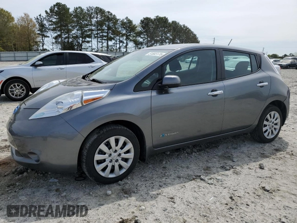 2015 Nissan LEAF S with VIN 1N4AZ0CP7FC330279, listed as a Copart auction lot 51583175 with 62,617 mi miles and Salvage Title. Bid and sale history available at DreamBid. Image 1.