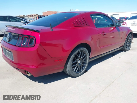 2014 Ford Mustang V6 with VIN 1ZVBP8AM3E5331909, listed as a IAAI auction lot 41843849 with 141,514 mi miles. Bid and sale history available at carsss.com. Image 4.