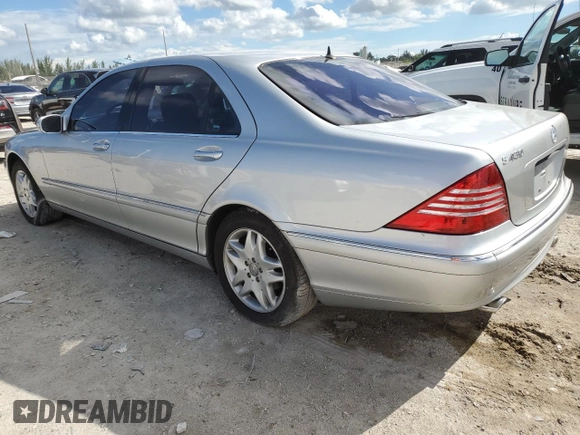 2003 Mercedes-Benz S-Class 4.3L with VIN WDBNG70J23A339178, listed as a Copart auction lot 72535094 with 0 mi miles and Salvage Title. Bid and sale history available at carsss.com. Image 2.
