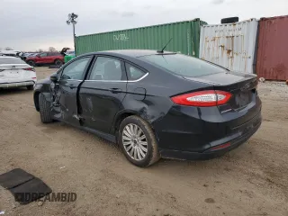 2015 Ford Fusion S Hybrid with VIN 3FA6P0UU7FR200049, listed as a Copart auction lot 44053695 with 108,914 mi miles and Salvage Title. Bid and sale history available at carsss.com. Image 2.