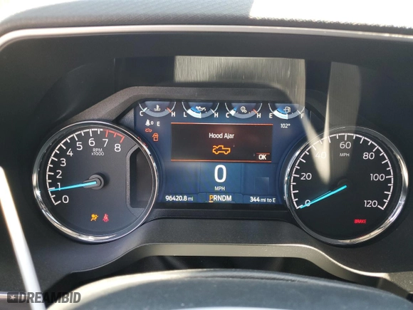 2022 Ford F-150 XL with VIN 1FTFW1E59NKD92796, listed as a Copart auction lot 60110114 with 96,420 mi miles and Salvage Title. Bid and sale history available at carsss.com. Image 9.
