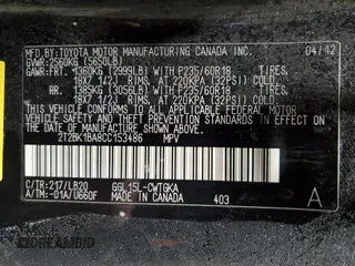 2012 Lexus RX 350 z VIN 2T2BK1BA8CC153486, wystawiony jako Copart lot #41838095 z przebiegiem 141 429 mil mil oraz Szkoda całkowita • Salvage title. Historia ofert i sprzedaży dostępna na DreamBid. Obrazek 15.