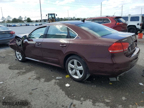 2012 Volkswagen Passat SE with VIN 1VWBH7A32CC066147, listed as a Copart auction lot 50908525 with 0 mi miles and Salvage Title. Bid and sale history available at carsss.com. Image 2.