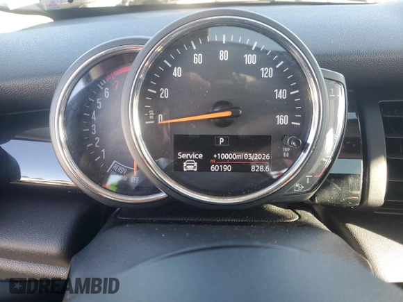 2019 MINI Hardtop Cooper with VIN WMWXP5C56K2H31697, listed as a Copart auction lot 48826655 with 60,190 mi miles and Salvage title. Bid and sale history available at DreamBid. Image 9.