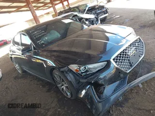 2019 Genesis G70 Advanced z VIN KMTG44LA7KU026266, wystawiony jako IAAI lot #42045554 z przebiegiem 82 248 mil mil oraz . Historia ofert i sprzedaży dostępna na DreamBid. Obrazek 1.