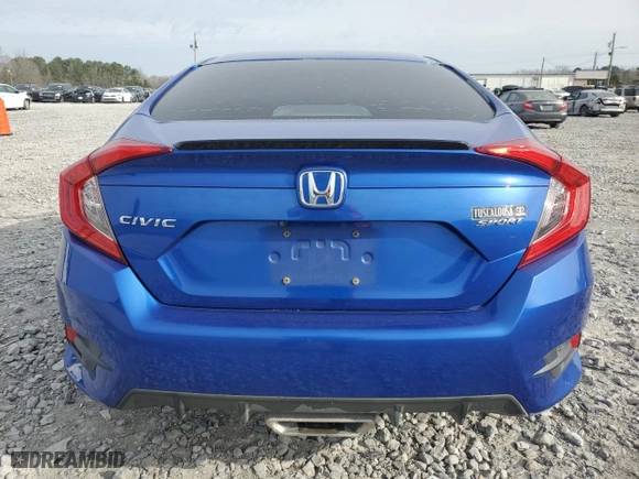 2019 Honda Civic Sedan Sport with VIN 19XFC2F8XKE008109, listed as a Copart auction lot 47468085 with 126,934 mi miles and Salvage Title. Bid and sale history available at carsss.com. Image 6.