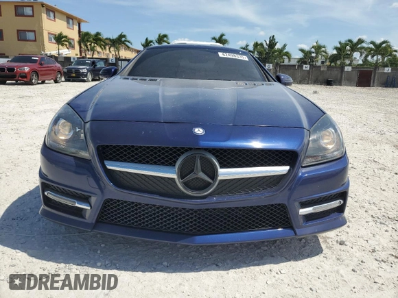 2013 Mercedes-Benz SLK 250 with VIN WDDPK4HA1DF055417, listed as a Copart auction lot 62498335 with 74,296 mi miles and Salvage title. Bid and sale history available at DreamBid. Image 5.