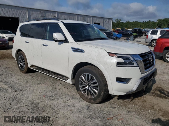 2023 Nissan Armada SL z VIN JN8AY2BDXP9690679, wystawiony jako Copart lot #59863145 z przebiegiem 20 386 mil mil oraz Szkoda całkowita • Salvage title. Historia ofert i sprzedaży dostępna na DreamBid. Obrazek 4.