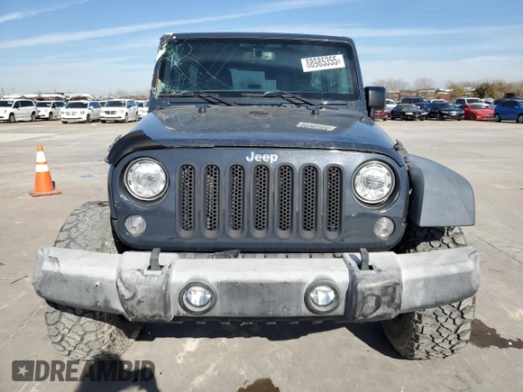 2017 Jeep Wrangler Unlimited Sport with VIN 1C4BJWDG7HL607071, listed as a Copart auction lot 88985355 with 123,795 mi miles and Salvage title. Bid and sale history available at DreamBid. Image 5.